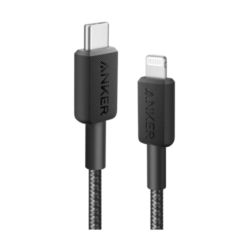 ئەنکەر 322 USB-C بۆ کێبڵی ڕەشەبا 3ft لۆکراو - A81B5H21-WT