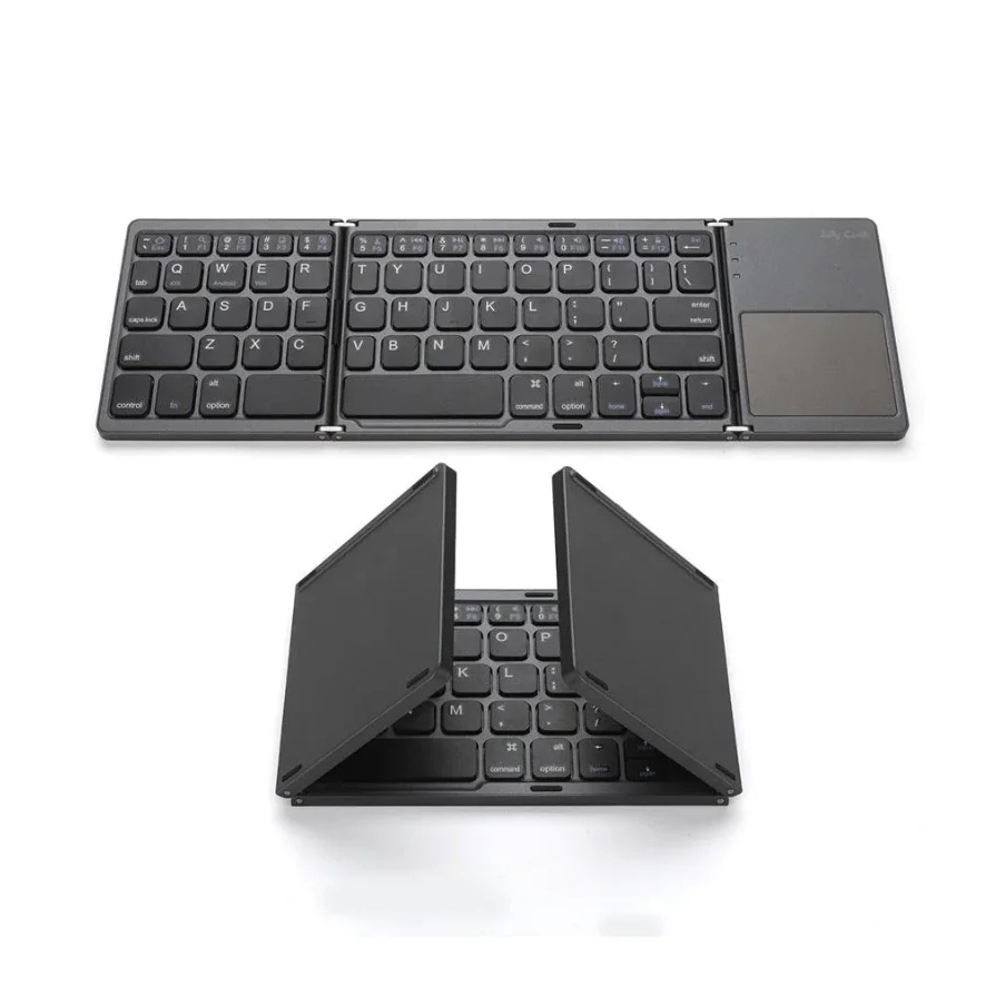 Foldable bluetooth keyboard with touchpad BLACK B033