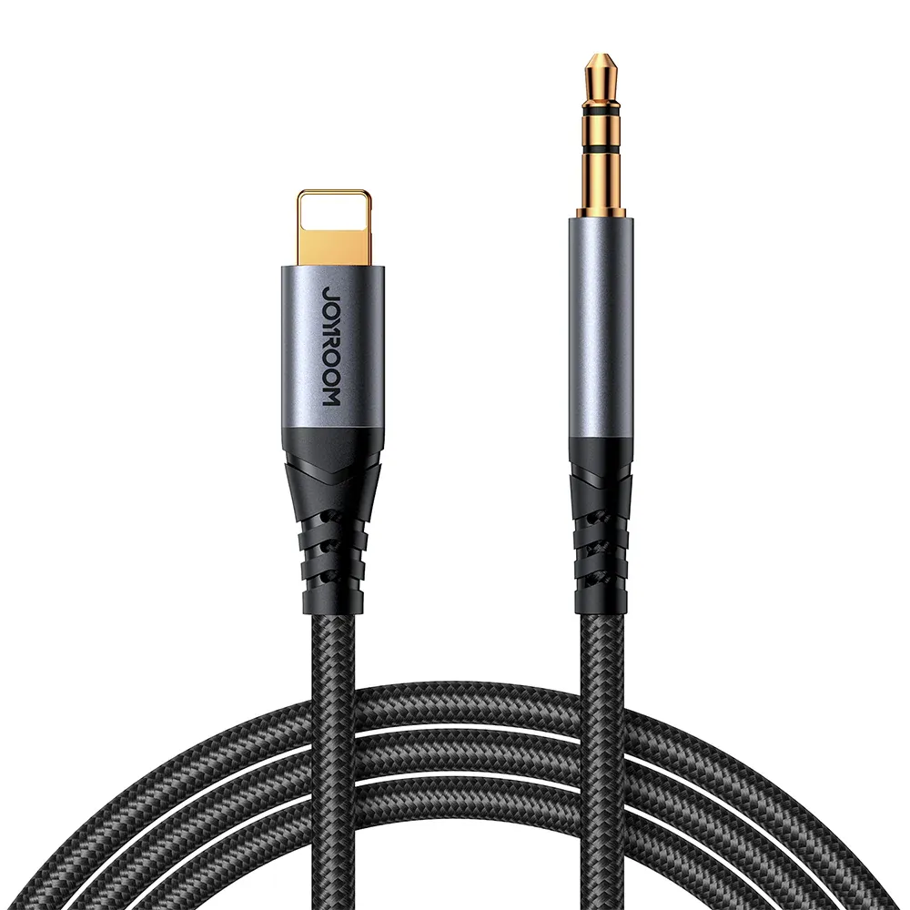 کێبڵی گواستنەوەی دەنگی جۆیرۆم SY-A06 (لە Lightning بۆ پۆرتی 3.5mm) درێژی ١.٢ مەتر - ڕەش