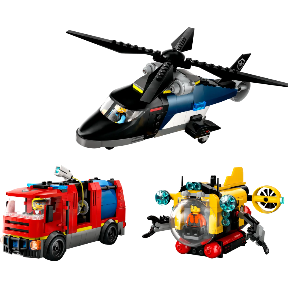 60462 City Helicopter, Fire Truck & Submarine Remix LEGO®