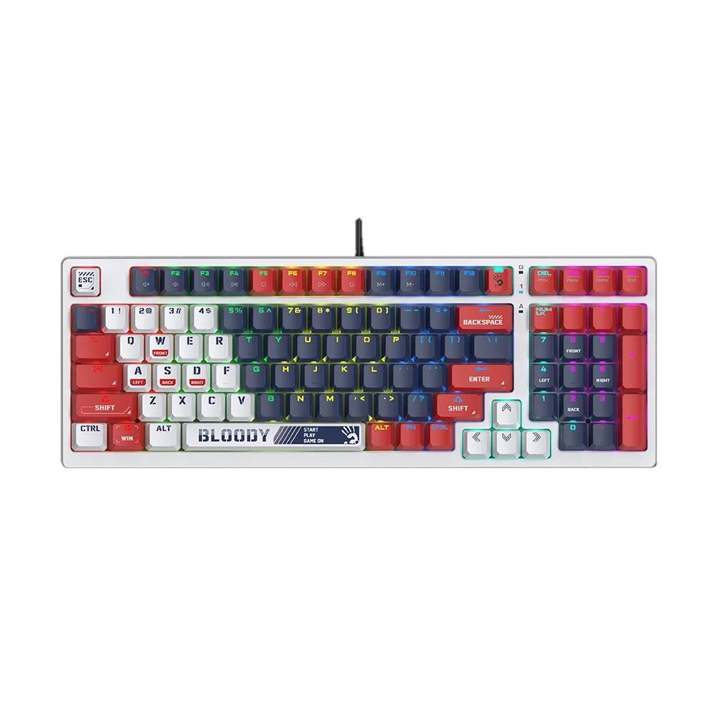 Bloody S98 USB Sports Navy Mechanical Switch Gaming Keyboard (BLMS Red Switches) 