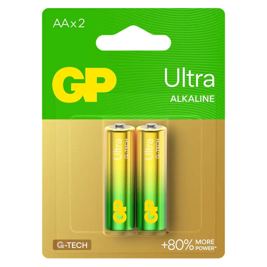 بطاريات GP Ultra Alkaline AA LR06 B2 – قطعتان