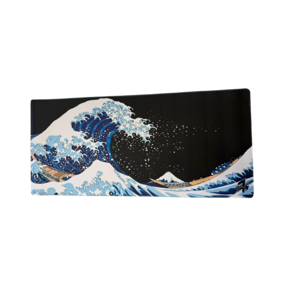 Mousepad 1Esport 40*90cm black wave kanagawa