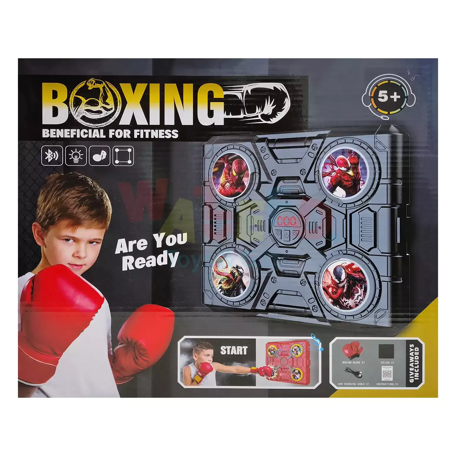 Boxing Fitness Gloves – Black 77-2 | Kids