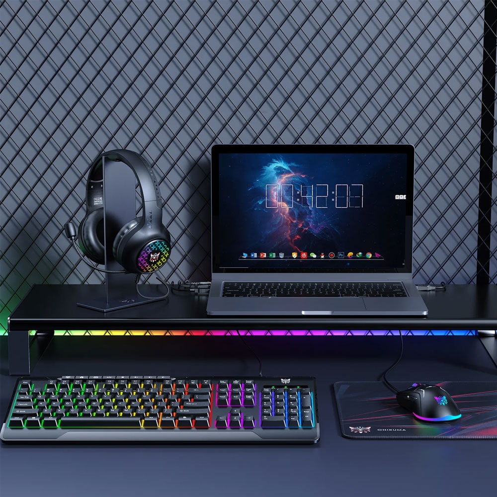 ONIKUMA TZ5008 5-in-1 Gaming Combo – RGB Keyboard, USB Mouse