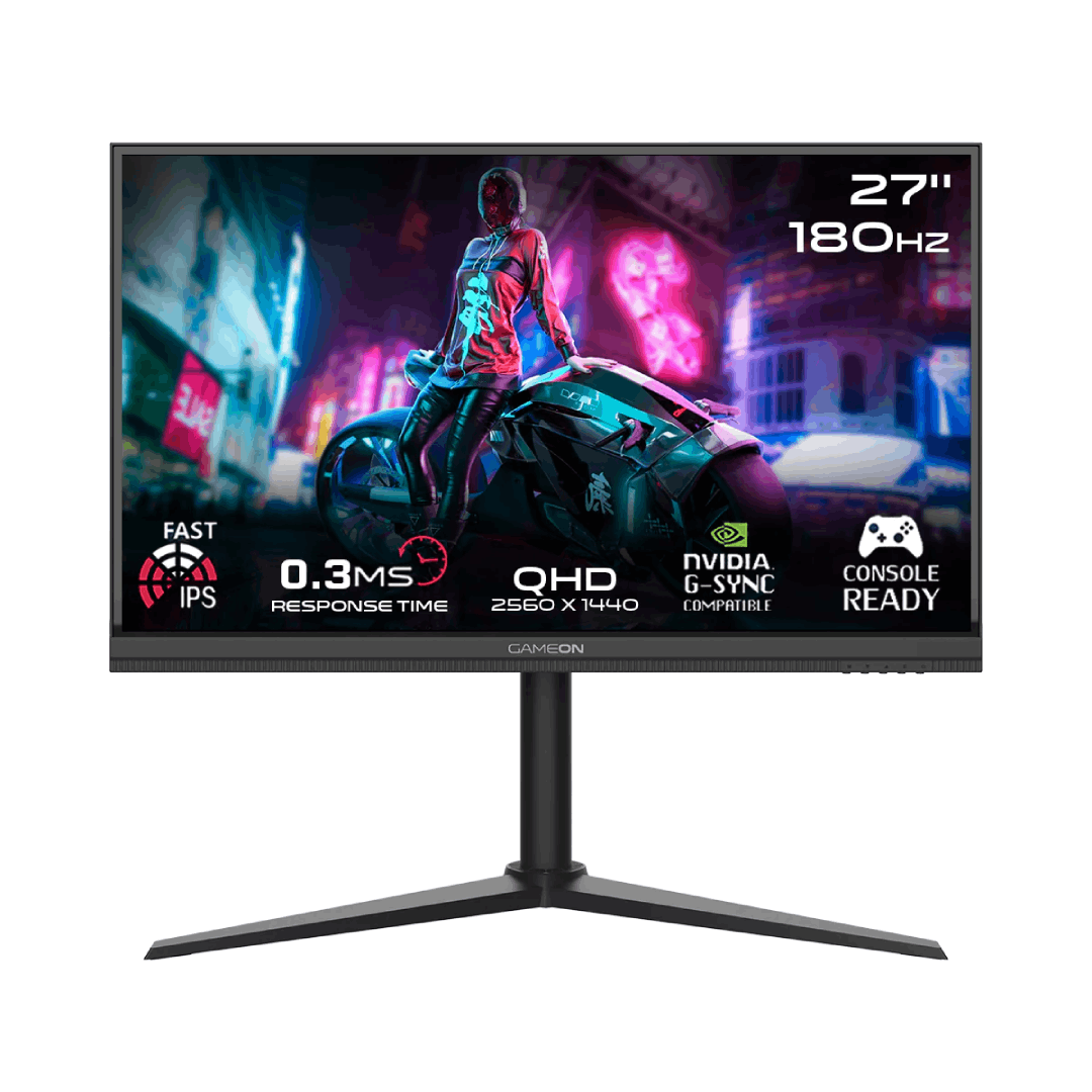  مۆنیتەری یاری GAMEON GOM27QHD180IPS میدنایت پرۆ ئێکس 27 ئینچ QHD 180Hz Fast IPS