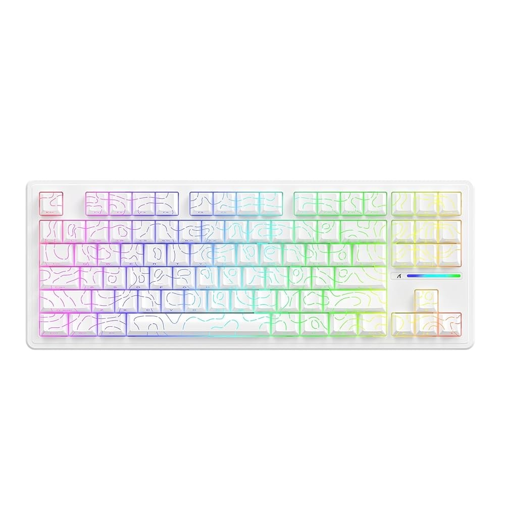 ATTACK SHARK M87 PRO Wireless Mechanical Gaming Keyboard - White