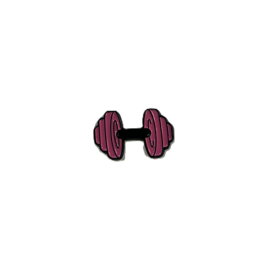 Pink Dumbbell Metal Sticker