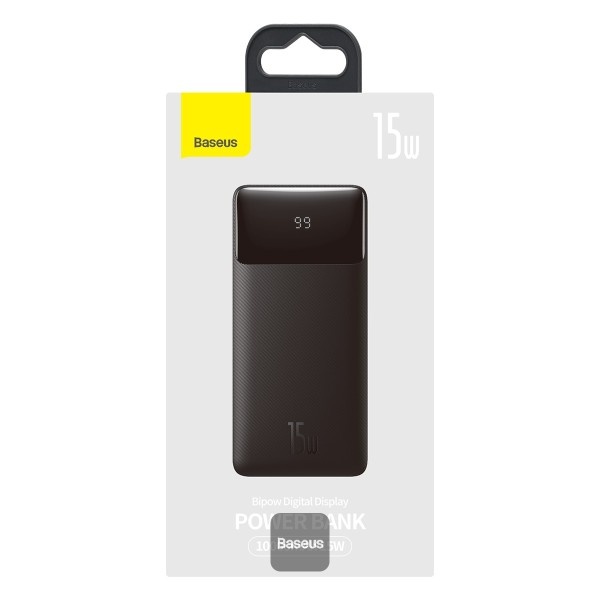 Baseus Bipow 10000mAh Digital Display Power bank 15W - Black