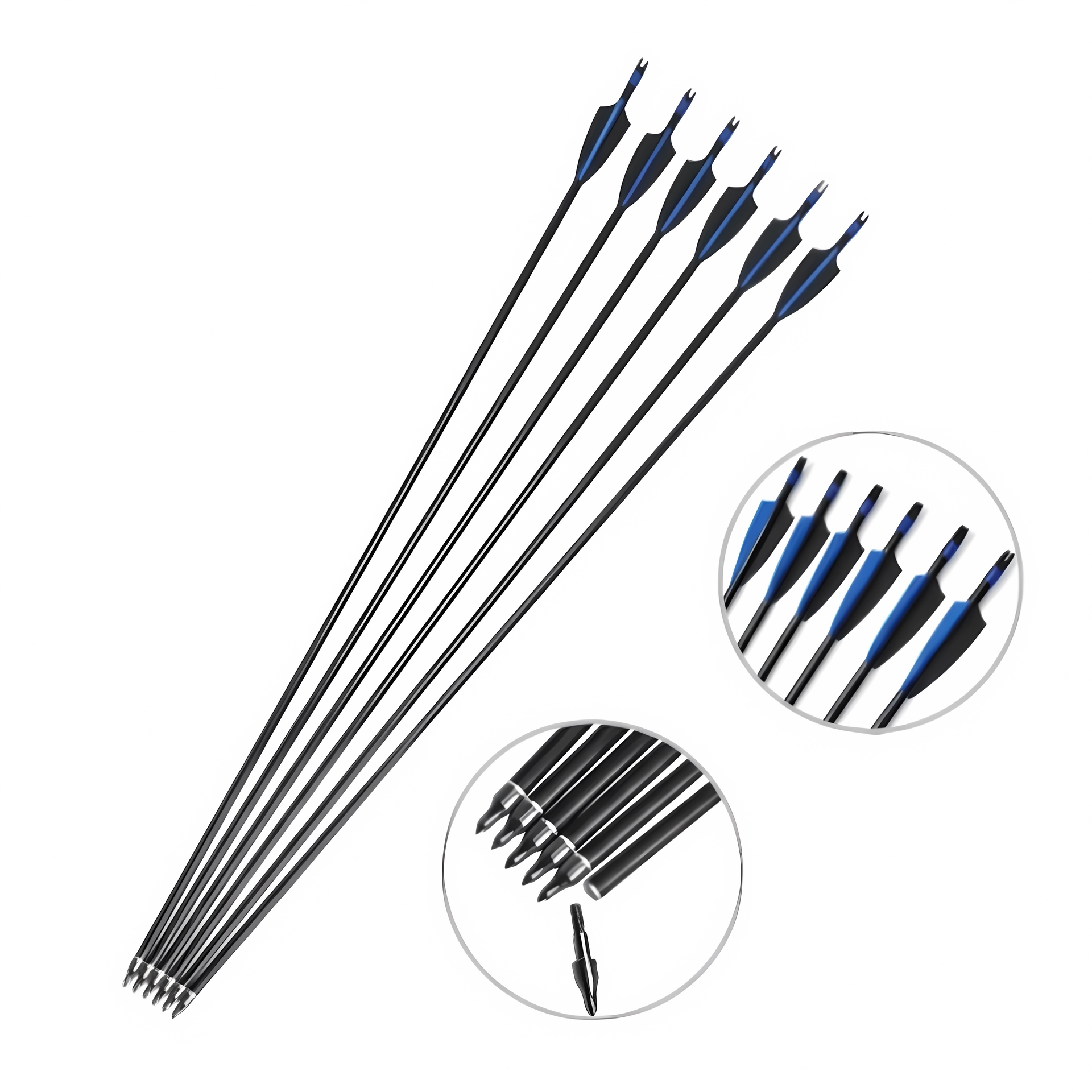 SHARROW Blue Carbon Fiber Archery Arrows