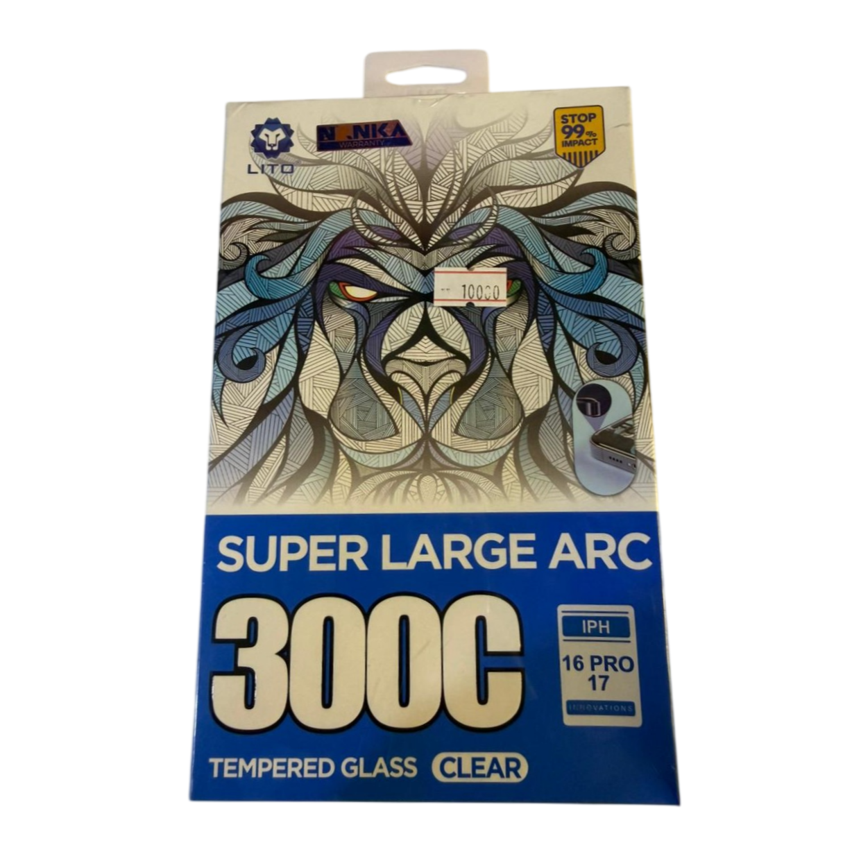 LITO 300C Super Large Arc Clear Tempered Glass Screen Protector (iPhone 16 pro / 17)