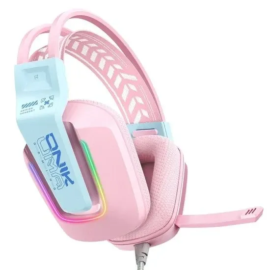 ONIKUMA X13 RGB Gaming Headset Pink