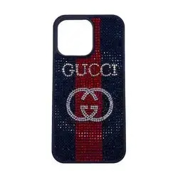 iPhone 14 Pro Max Cover -  Swarovski Gucci Dark Blue 