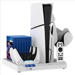 حامل شحن iPega P5s028 الكل في واحد مع تبريد لجهاز PS5/PS5 Slim باللون الأسود