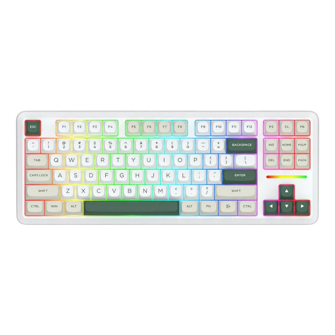 لوحة مفاتيح الألعاب الميكانيكية Redragon Wildslash Pro K734WCG - لاسلكية وسلكية، بإضاءة خلفية RGB