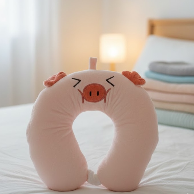 Cute Capybara Pure Memory Foam Travel Neck Pillow