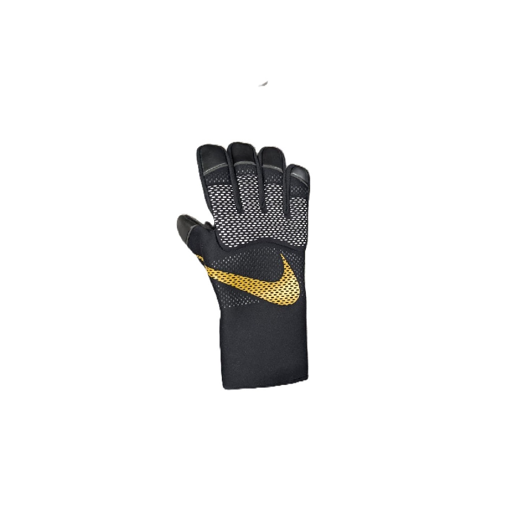 Nike Goalkeeper Gloves – Black & White with Gold Logo (Size 11)