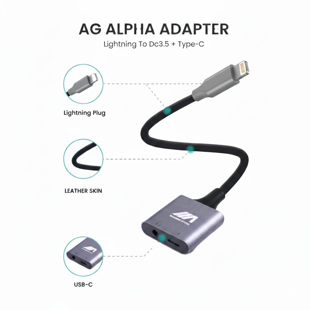 ئەداپتەری AG Alpha بۆ ئایفۆن