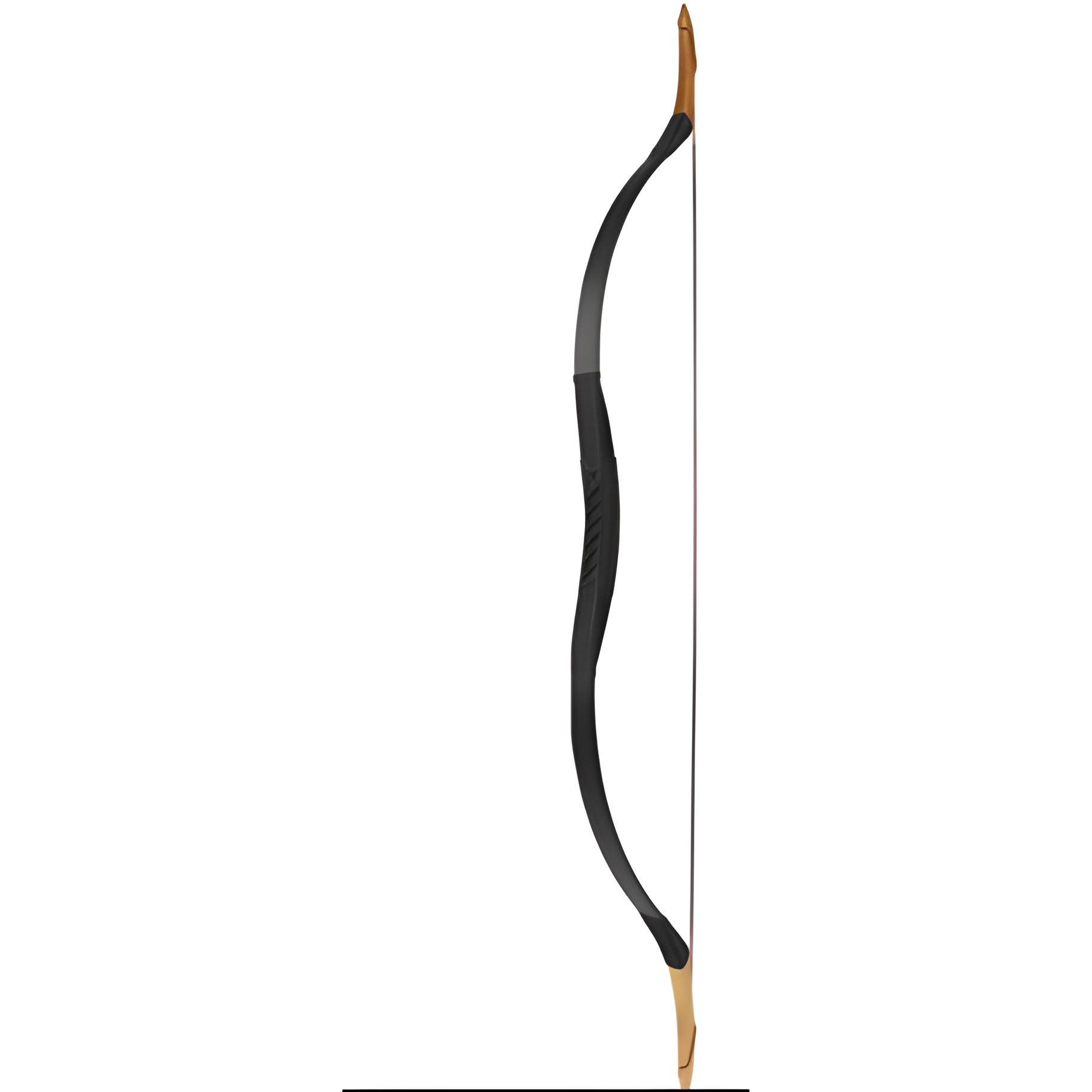 Black Traditional Archery Longbow – 35 lb Draw Weight