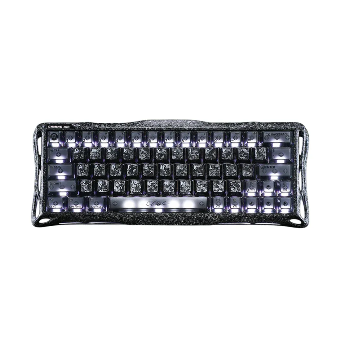 کيبۆردی GravaStar Mercury V60 Pro - وەشانی تایبەتی Cyber Frost Black
