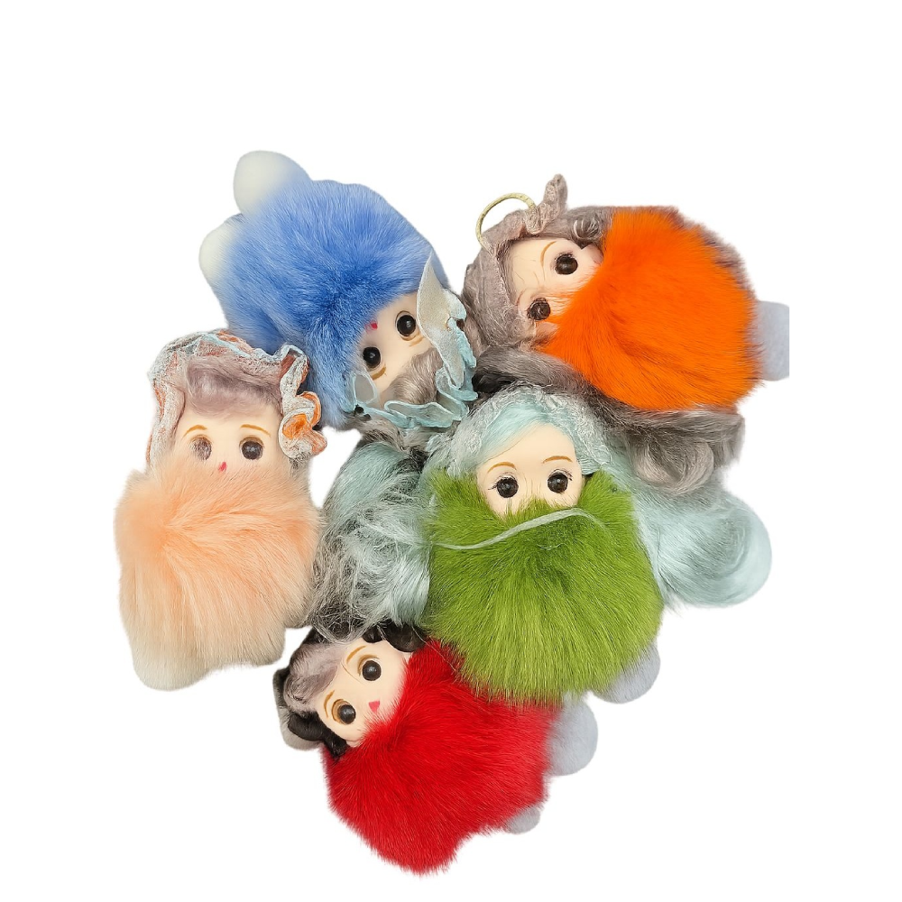 Doll Keychain Medal – Little Girl Design - (Random)