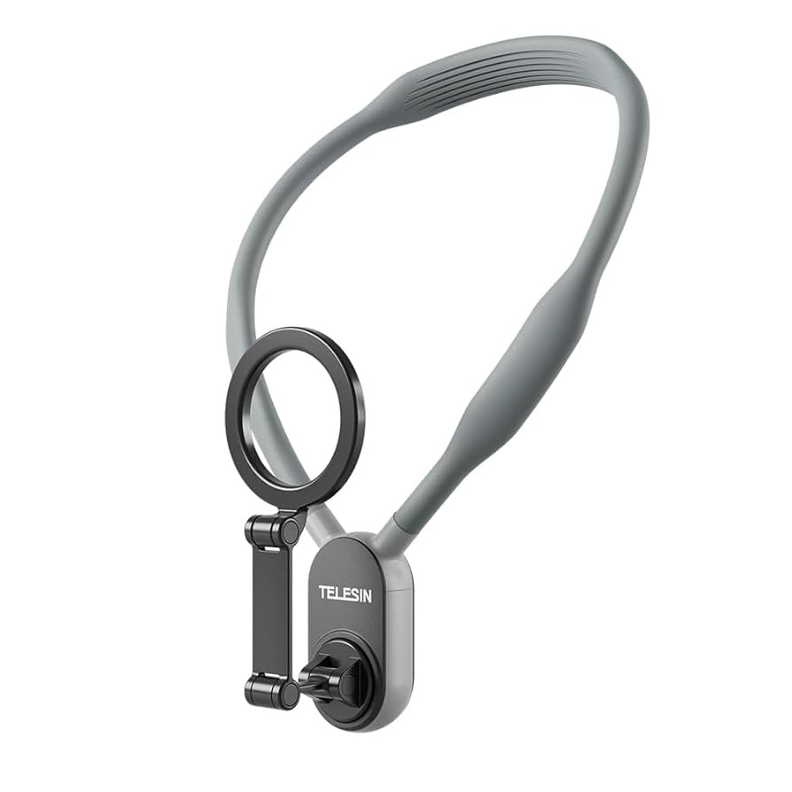 Telesin Magnetic Neck Mount for Cameras and Action Devices – Adjustable Hands-Free Mounting