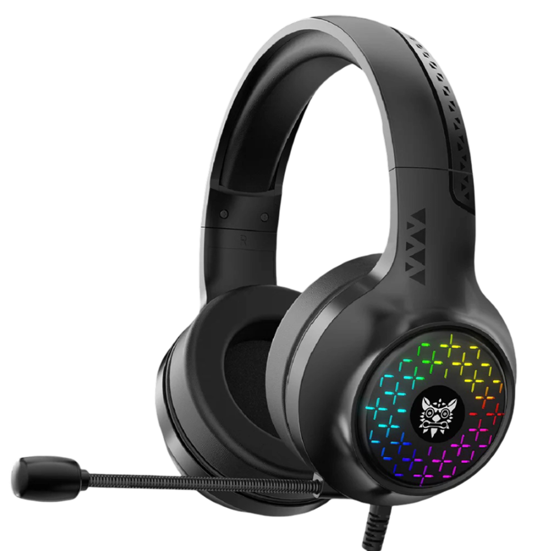 Onikuma X7 Pro Wired Gaming Headset with RGB Lighting - Black (2.1m Cable)