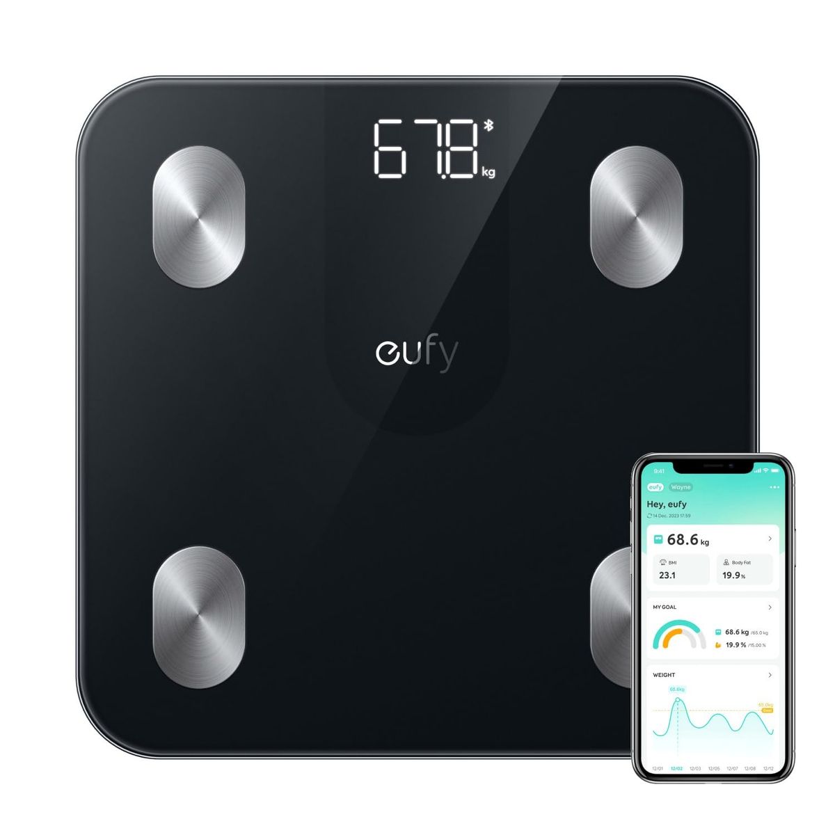 Eufy By Anker Smart Scale A1 With Bluetooth - Black