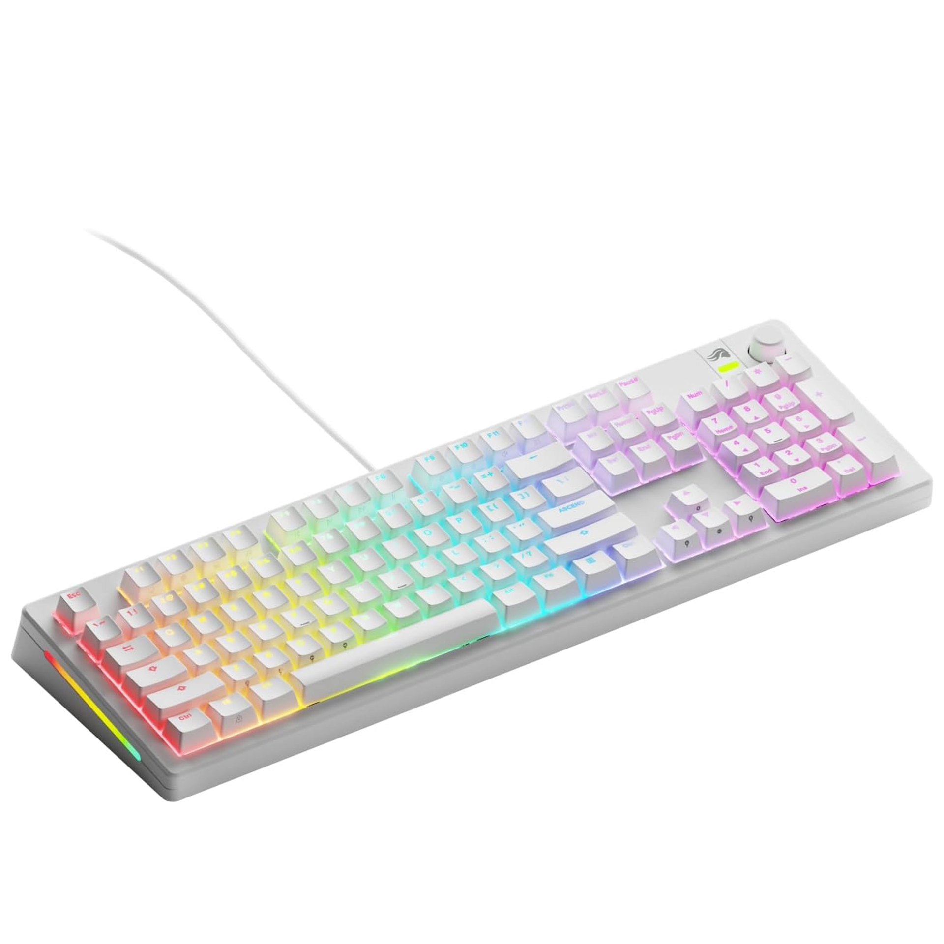 Glorious GMMK 3 Pro 100% White Mechanical Keyboard – Red Switches