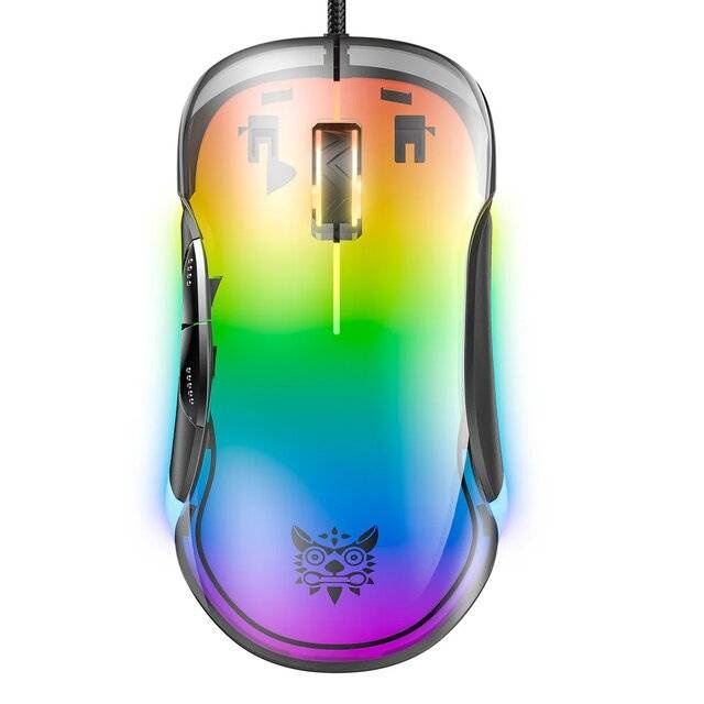 ONIKUMA CW925 Wired Gaming Mouse with RGB Lighting, 12800 DPI, 7 Buttons, USB Connection, and 1.5m Cable BLACK