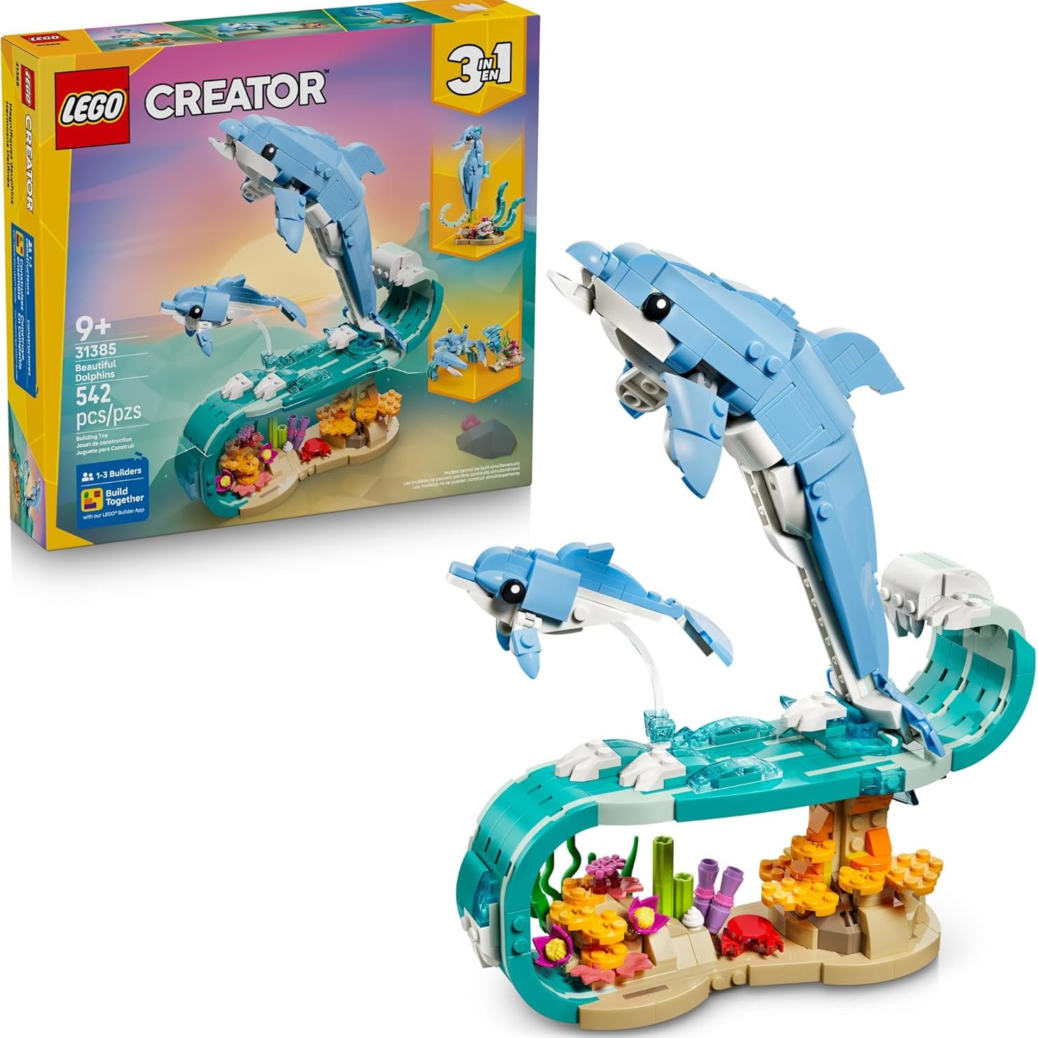 31385 Creator 3 in1 Sea Animals: Beautiful Dolphins LEGO®