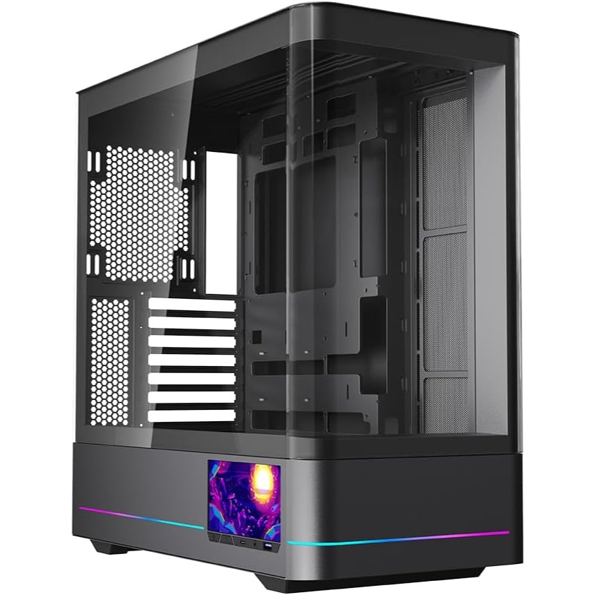 Jungle Leopard AC-02 Digital ATX PC Gaming Computer Case black 