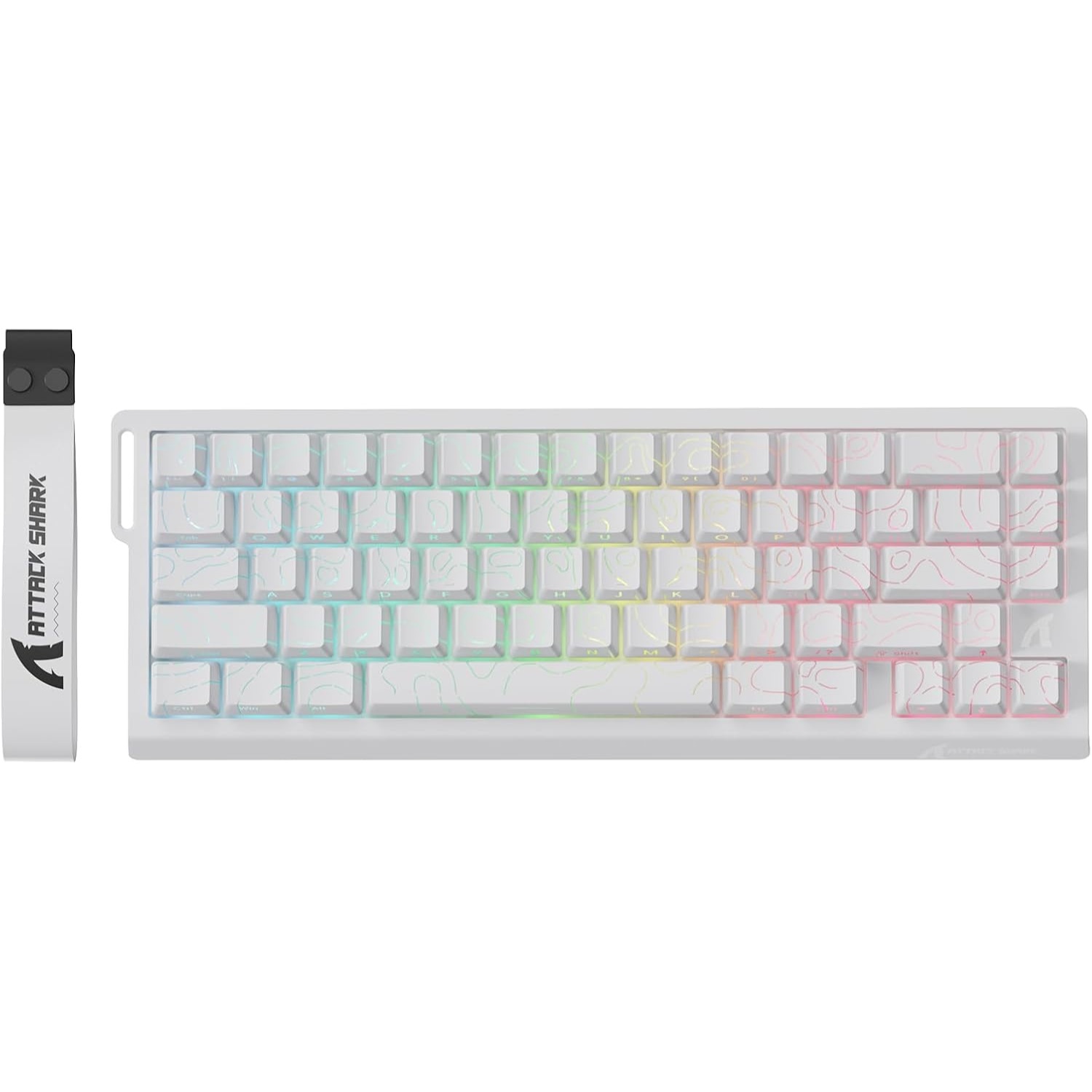 ATTACK SHARK X68 Pro HE Keyboard White-Countour Line