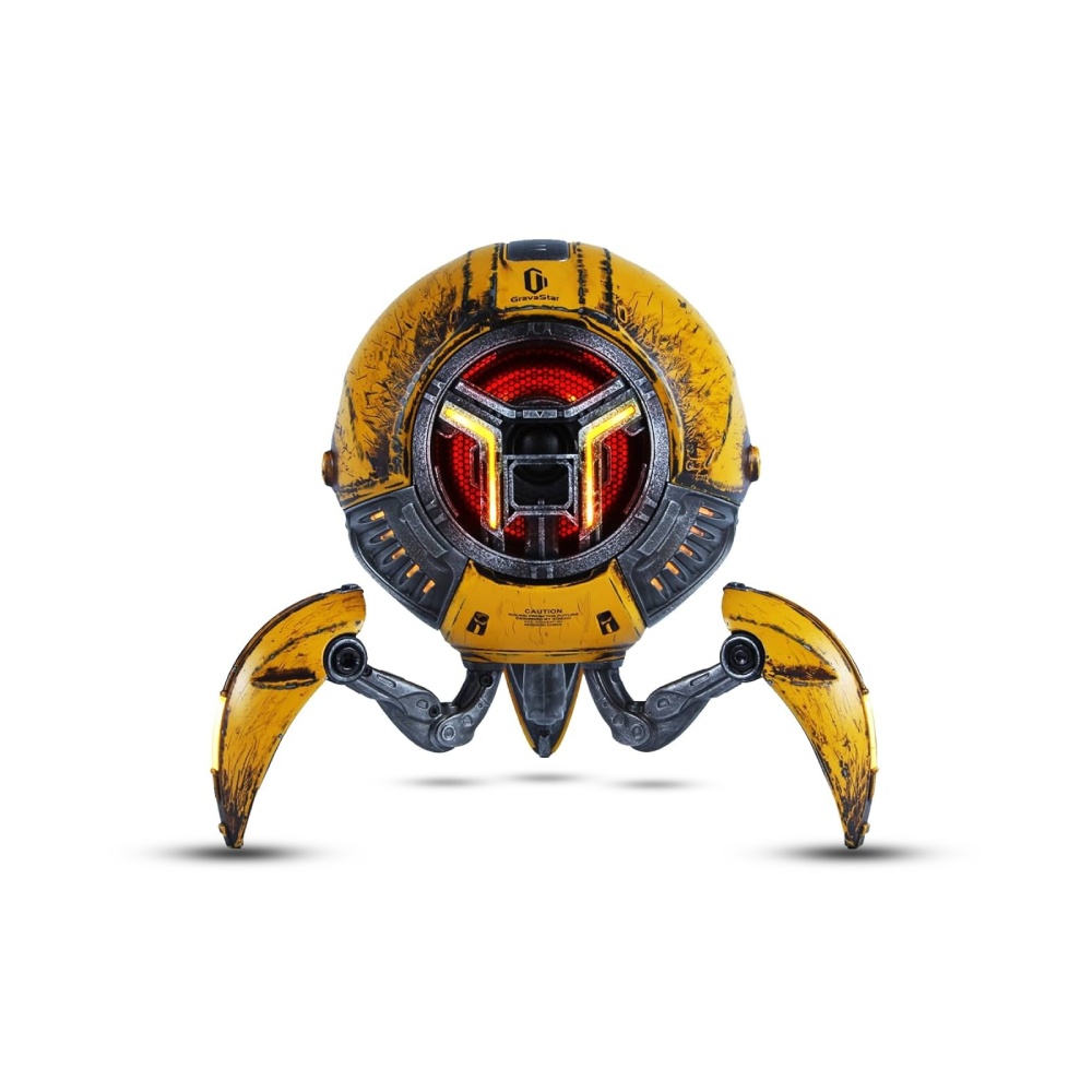 GravaStar G1 Pro Bluetooth Speaker – War Damaged Yellow V2, Wireless, RGB Lighting