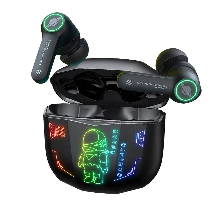 ONIKUMA T36 RGB Gaming Wireless Earbuds – Black