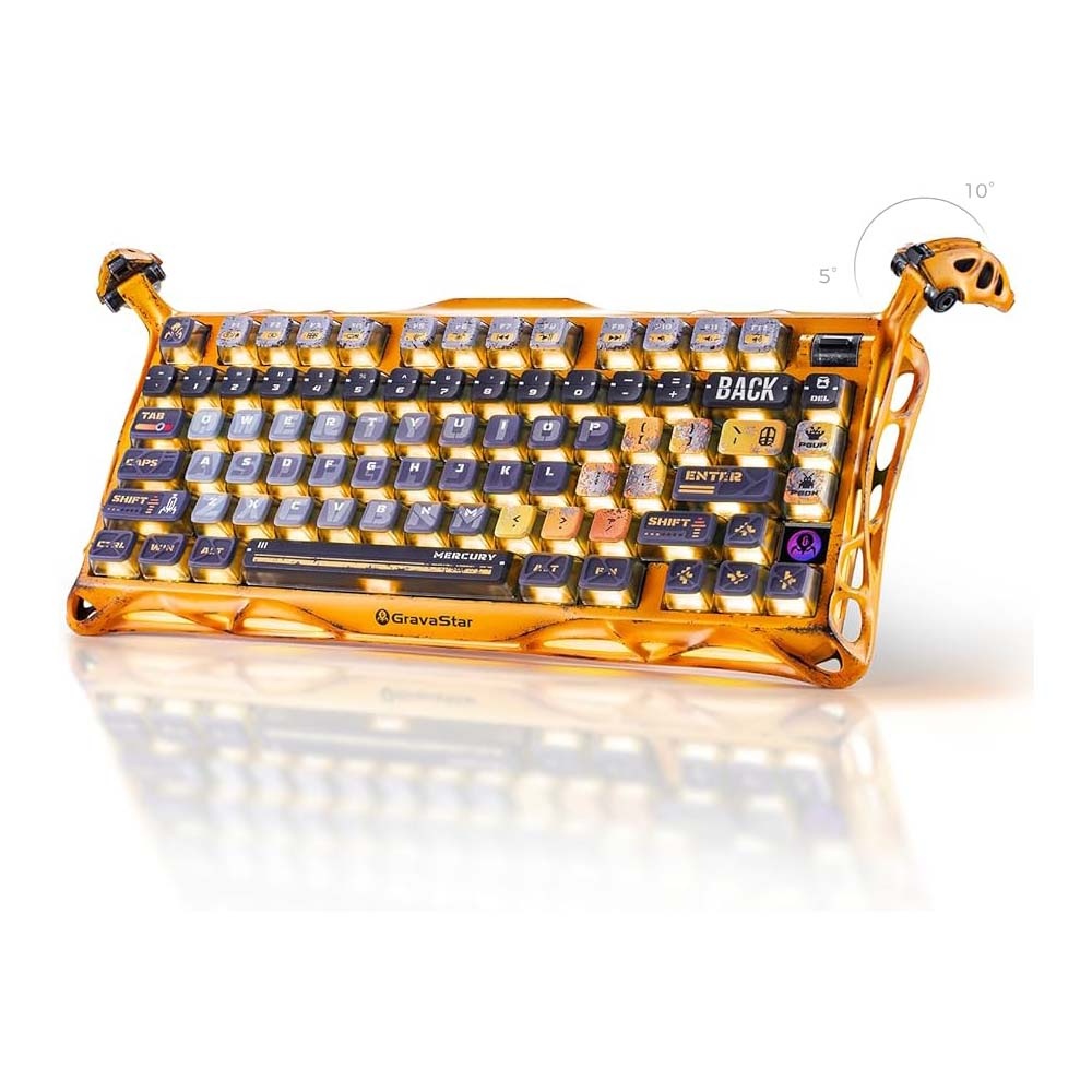 GravaStar Mercury K1 Pro Wireless Gaming Keyboard - Yellow | Ari