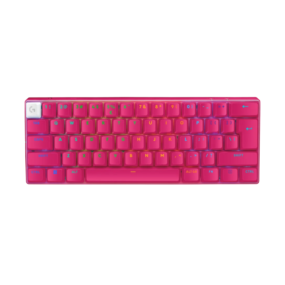 Logitech Pro X 60 Light speed Wireless Gaming Keyboard (GX Optical Tactile) - Magenta