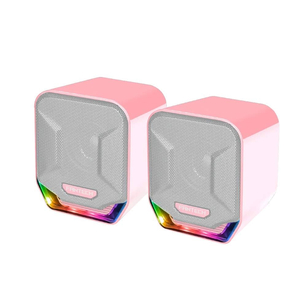 قه‌ڵی ده‌نگی گیمینگ Fantech SONAR GS202 ساكورا بە سیم و ڕۆشنی RGB – پینك