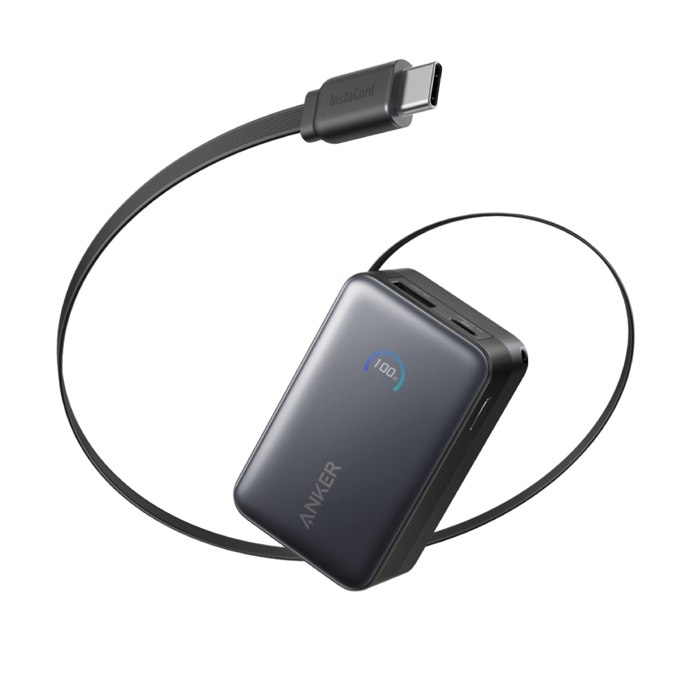  Anker Nano Power Bank 10,000Mah With Cable Type-C | 45W - Black 