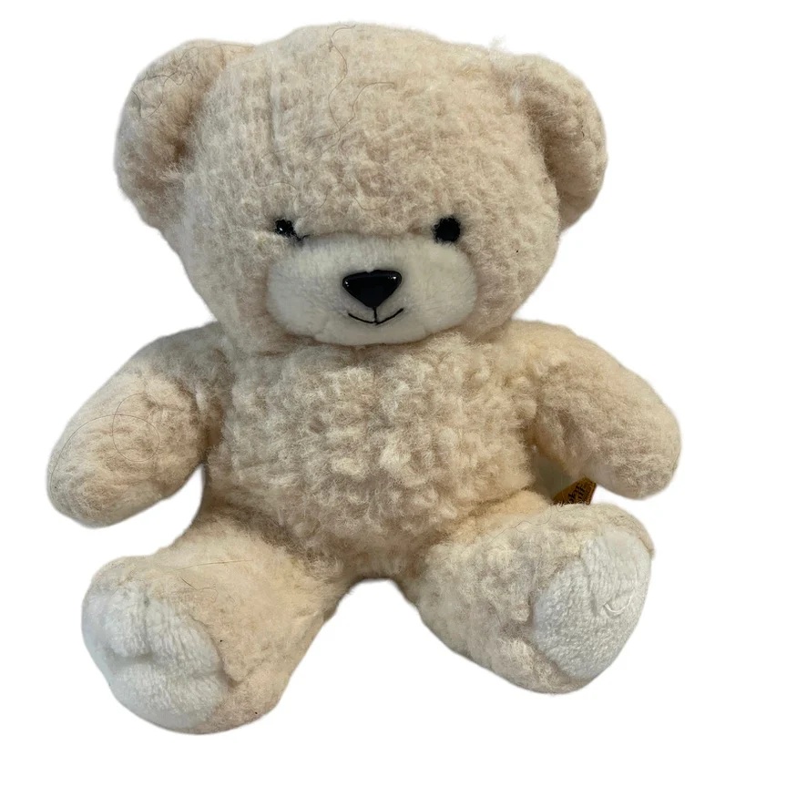 Small Brown Bear Plush Puff