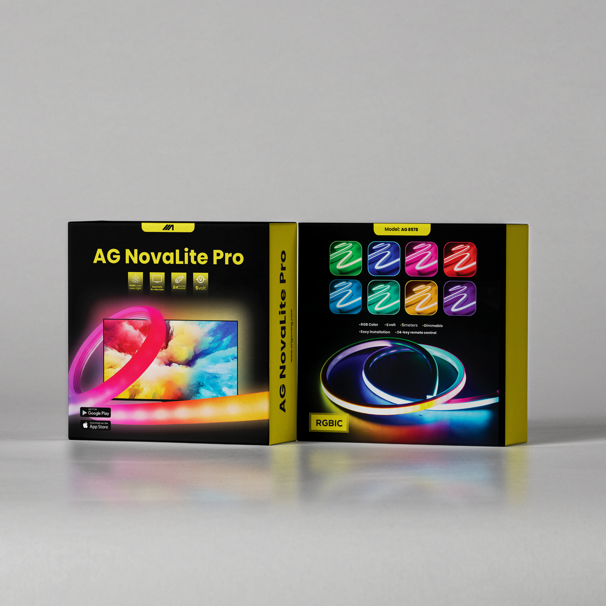  شريط إضاءة خلفية تلفزيون RGB AG نوفالايت برو  - 5 متر