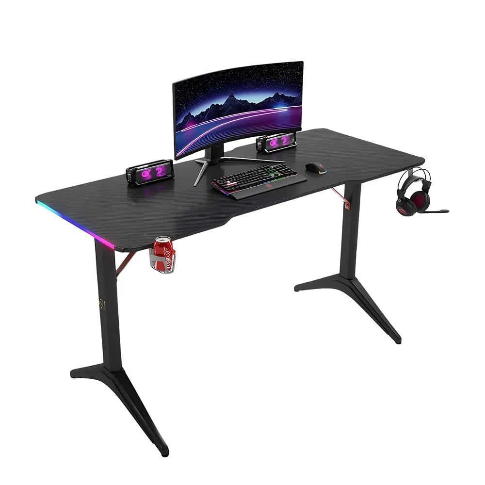 Gaming Desk RGB D2208 Black - 120cm x 60cm
