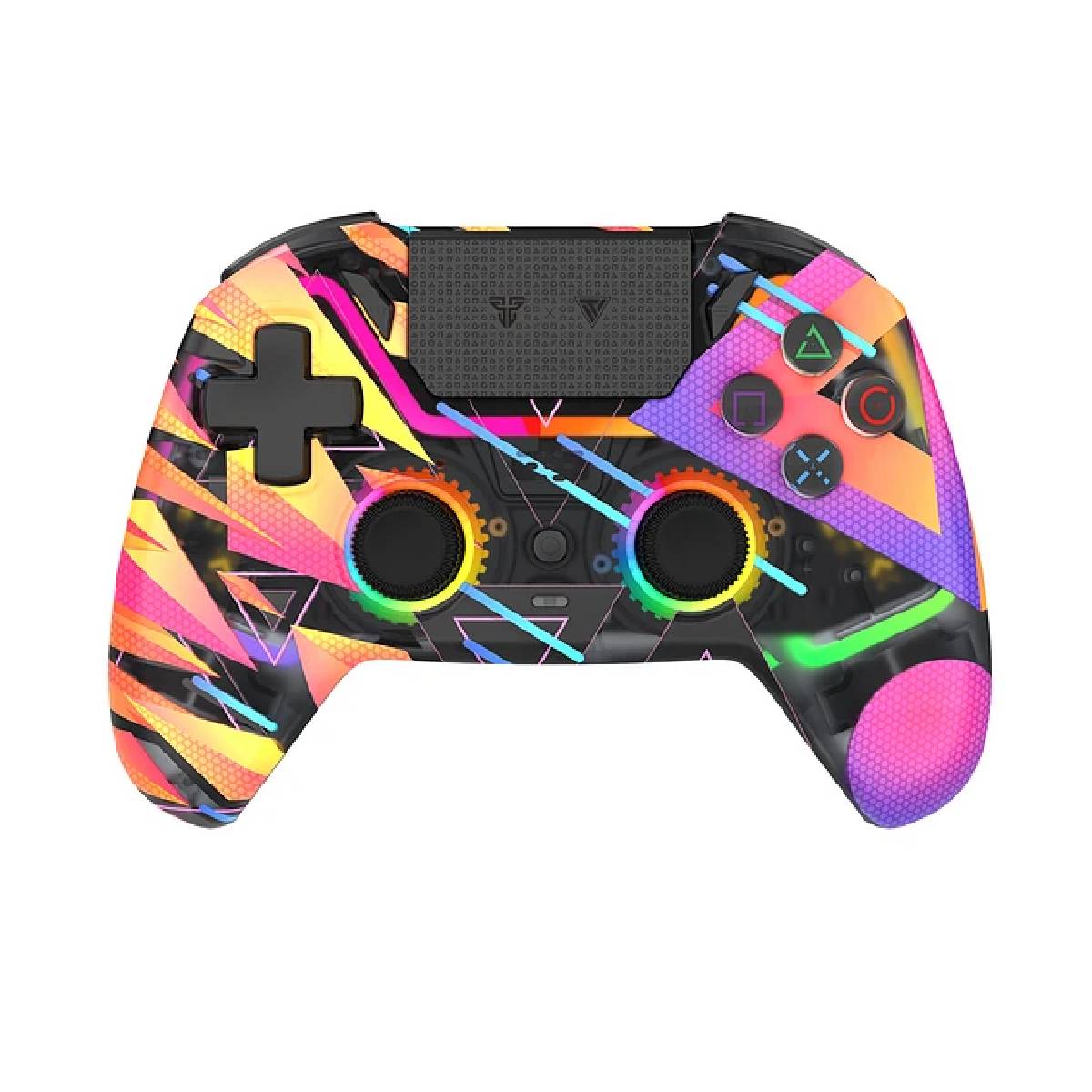 Fantech NOVA PRO WGP14V2 CLEAR Wireless/Wired Gaming Controller – Rainbow
