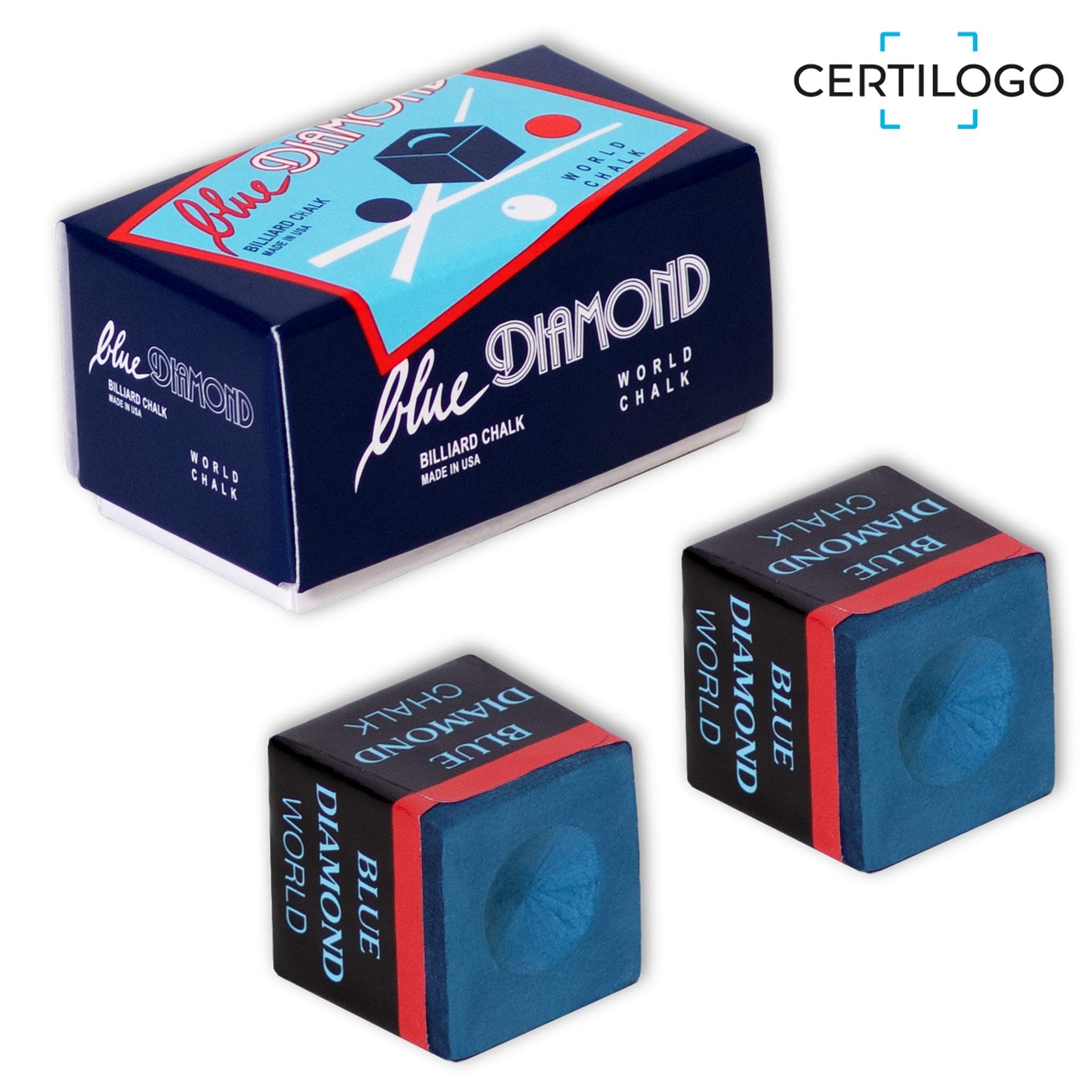 Blue Diamond Professional Billiard Chalk, 2 pieces