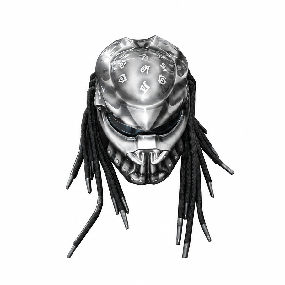 Predator Motorcycle Helmet, Motorcycle Full Face Helmet Dark grey