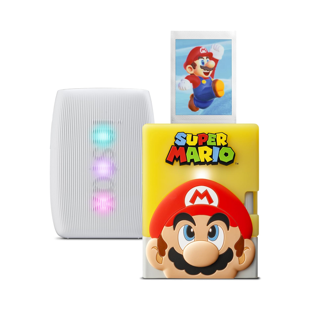Fujifilm Instax Mini Link 3 Smartphone Printer Bundle with Super Mario "? Block" Silicone Case