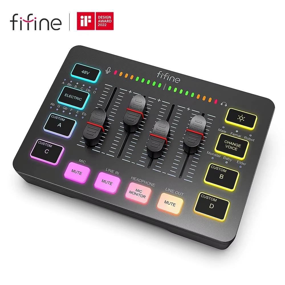 مكسر صوت الألعاب مع إضاءة RGB - فايفاين أمبلي جيم SC3 (FIFINE AmpliGame SC3)