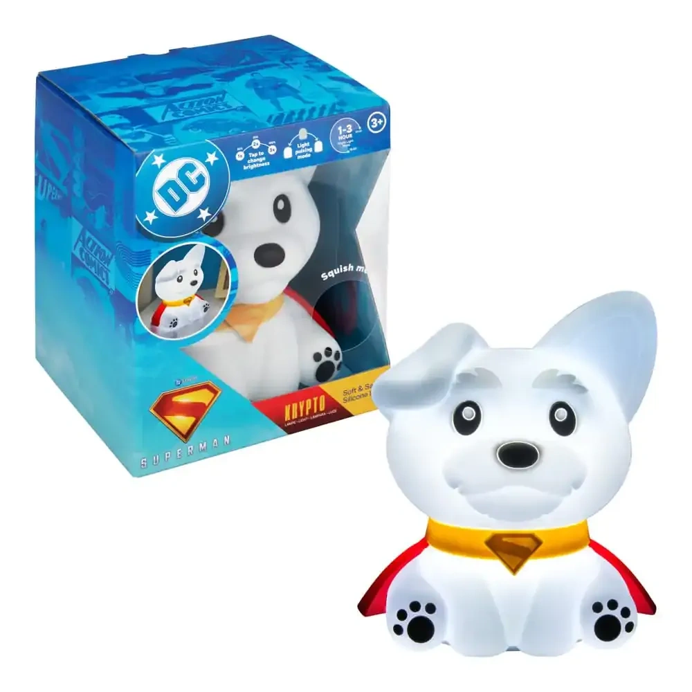 DC Comics Squishy Glo Silicone Light Superman & Krypto 17cm