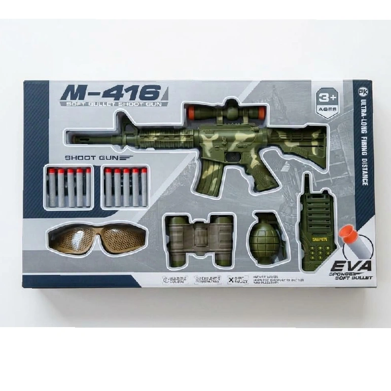 M416 Soft Bullet Toy Assault Rifle with Grenade & Safety Glasses – Kids Action Set
