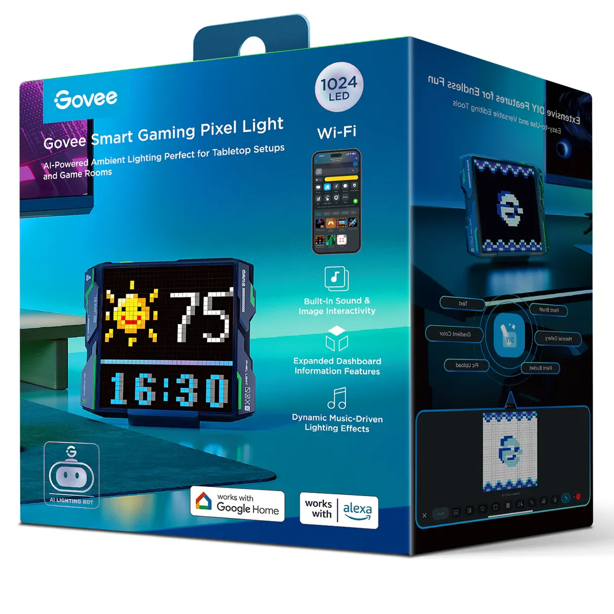 Govee Gaming Pixel Light RGBIC Smart LED Display, Wi-Fi & Bluetooth (H8630C81/H8630) 